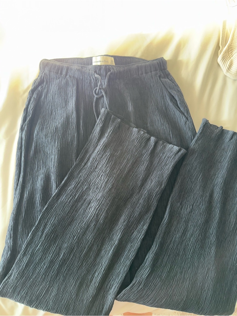 Abercrombie & Fitch Crinkle Textured Pull On Pant - Picture 4 of 7